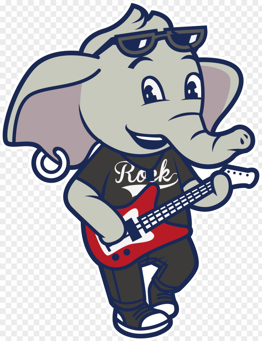 Rock Elephant Vector Illustration PNG