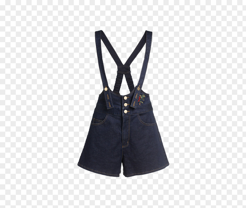 Strap Jeans Overall Shorts Denim PNG