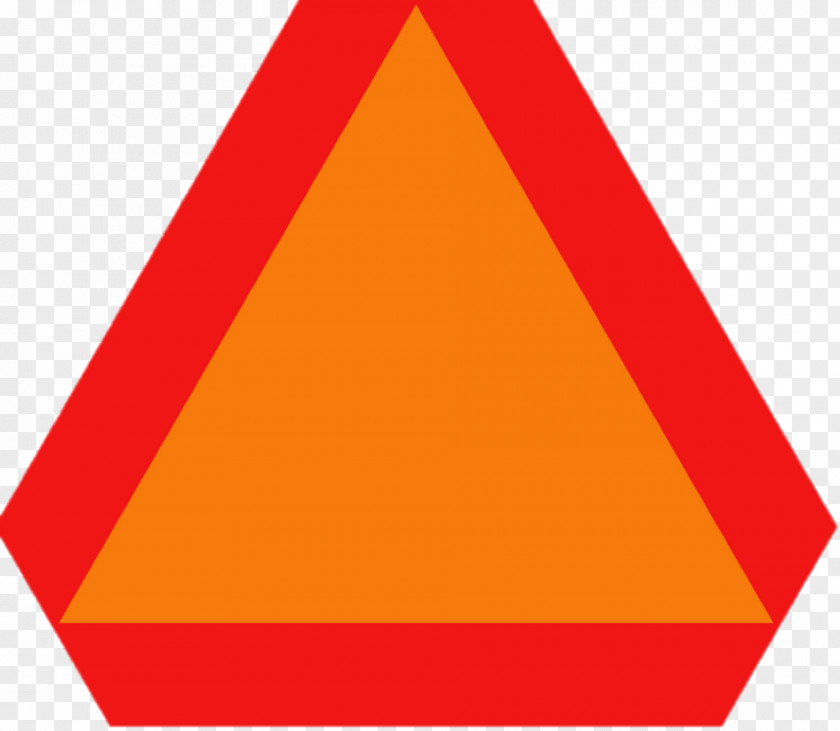 Triangular Pieces Slow Moving Vehicle Low-speed Road Driving PNG
