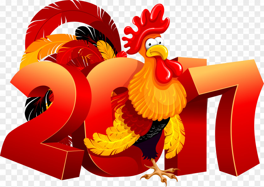 Rooster New Year 0 1 2 PNG