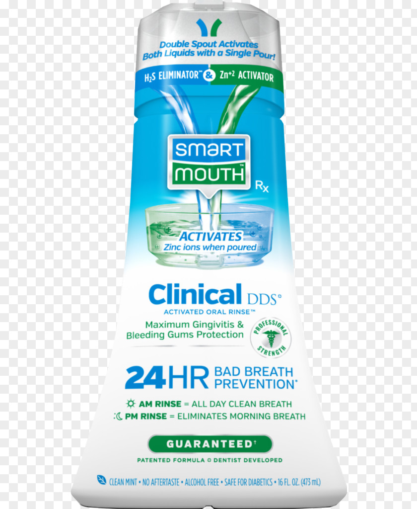 Bad Breath Smartmouth Original Activated Mouthwash Human Mouth Xerostomia PNG
