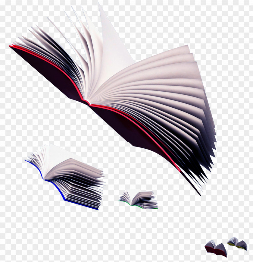 Open The Book Floating Material Download Adobe Illustrator PNG
