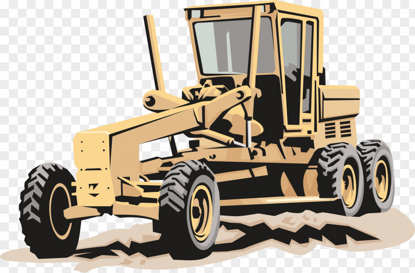 Tractor Vector Element Caterpillar Inc. Heavy Equipment Architectural Engineering Clip Art PNG