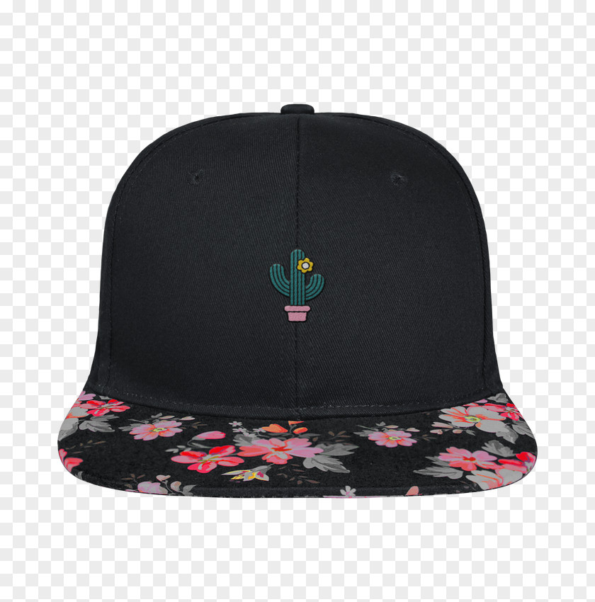 Baseball Cap Visor Floral Design Snapback PNG