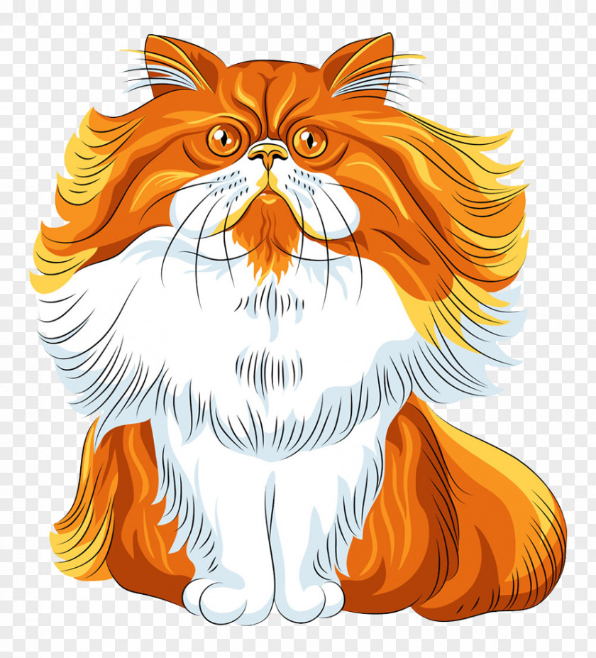 Cartoon Tabby Cat Persian Abyssinian British Shorthair Cute Kitten PNG