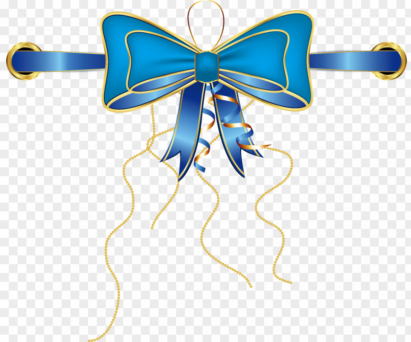 Decorative Bows Butterfly Shoelace Knot Blue PNG