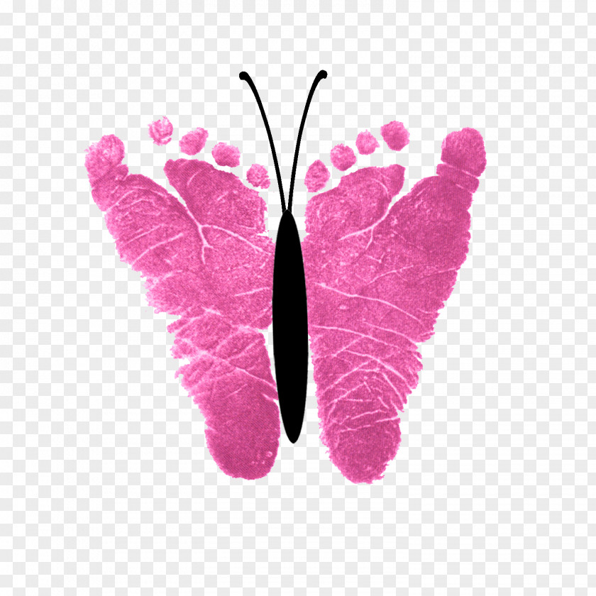 Footprints Butterfly Footprint Infant Clip Art PNG