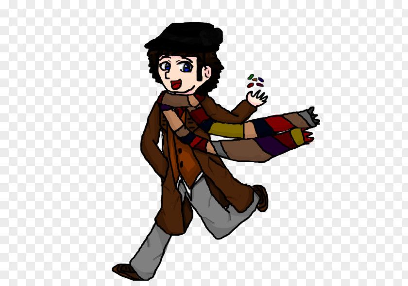 Fourth Doctor Mammal Character Headgear Clip Art PNG