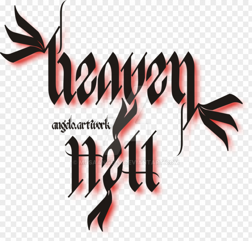 Hell Ambigram Heaven Image Logo PNG