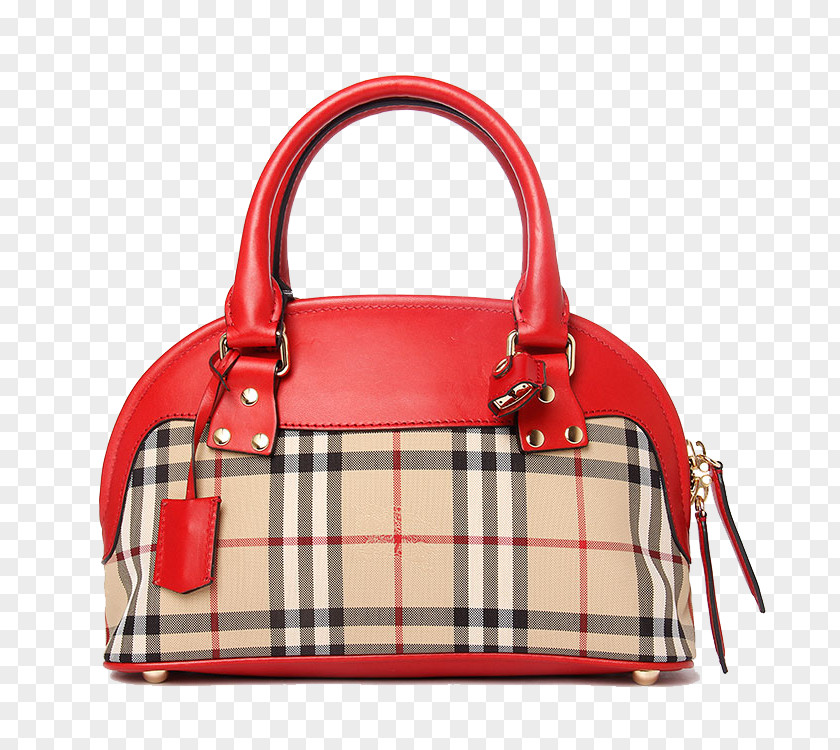 Red Fashion Burberry Handbags Tote Bag Handbag Messenger PNG