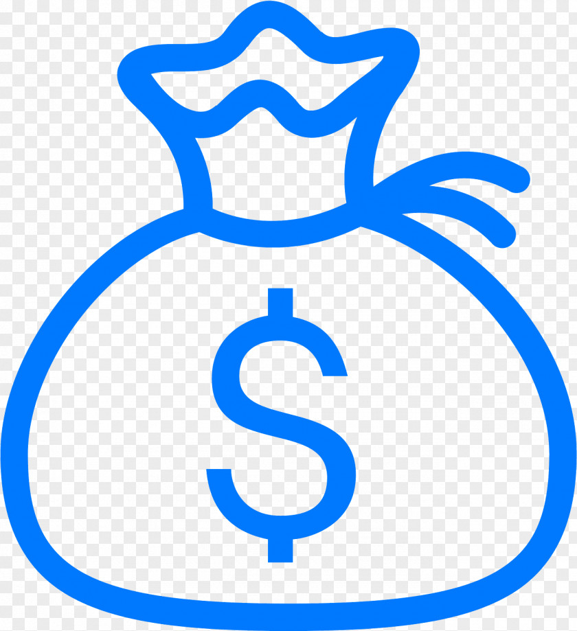 Symbol Electric Blue Money Bag PNG