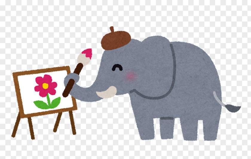 Elephant Illustration Painting Animal Satomura Carpentry PNG