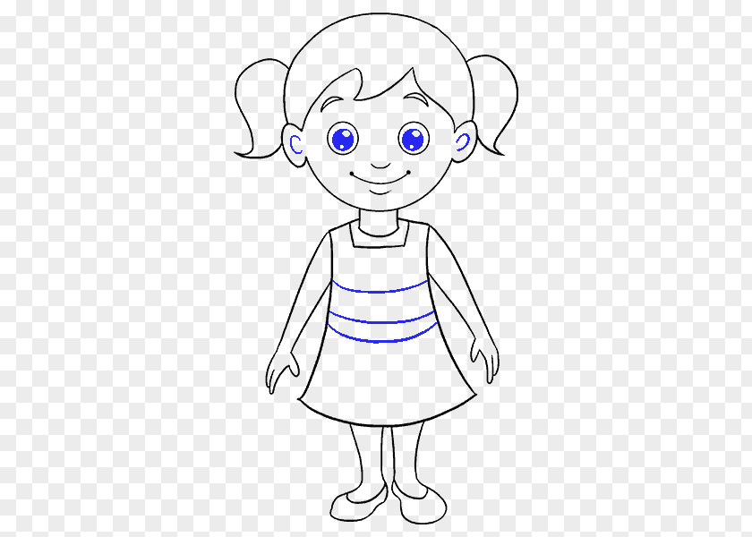 Exquisite Cartoon Drawing For Girls Sketch PNG