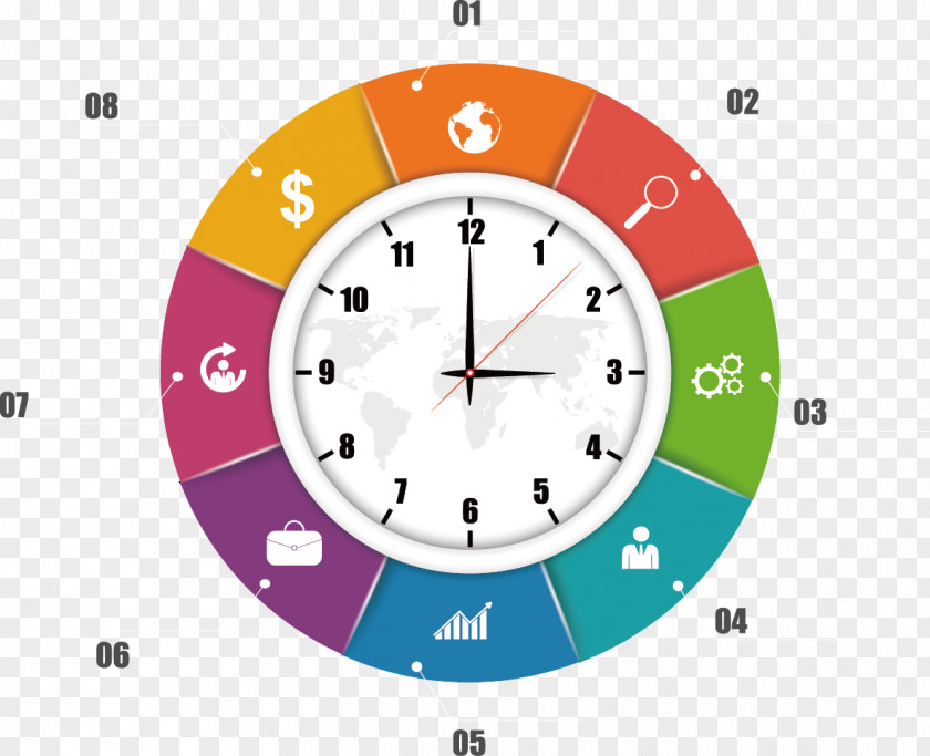 Time Clocks Infographic Clock Adobe Illustrator PNG