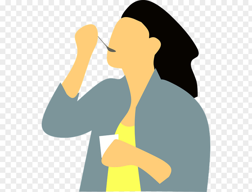 Woman Yoghurt Eating Food Clip Art PNG