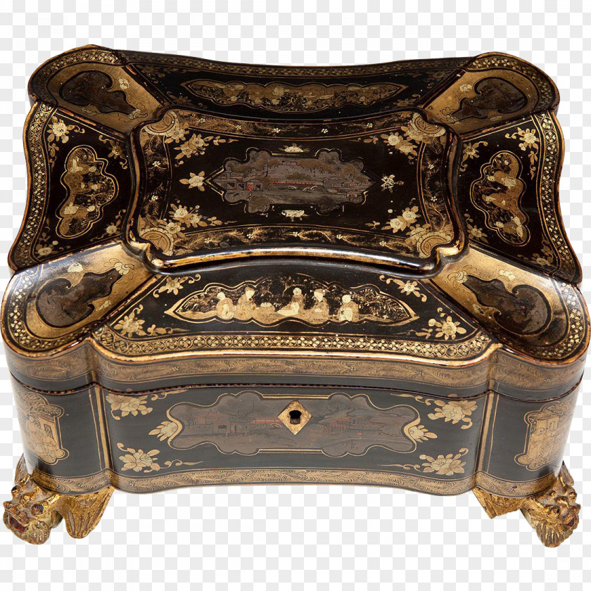 Chinoiserie Furniture Antique Chair Metal Brown PNG
