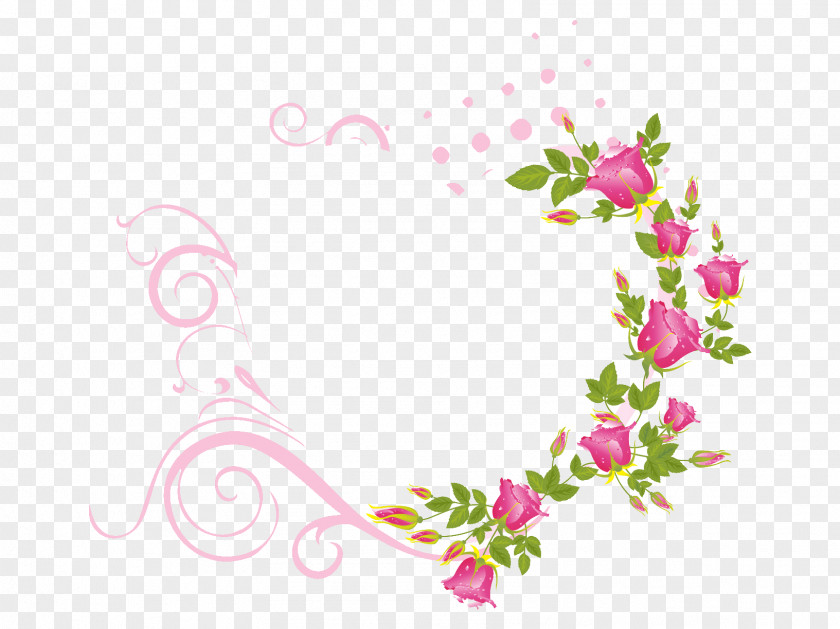 Floral Frame Heart Picture Frames Flower Rose PNG