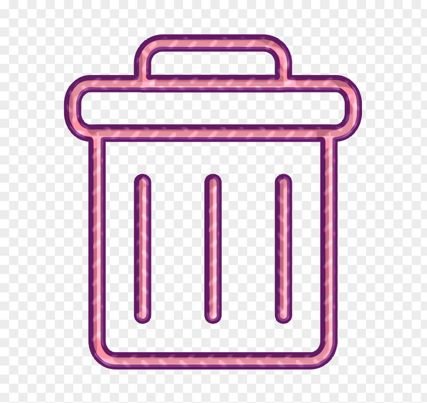Pink Wastebin Icon Delete Trash Can PNG