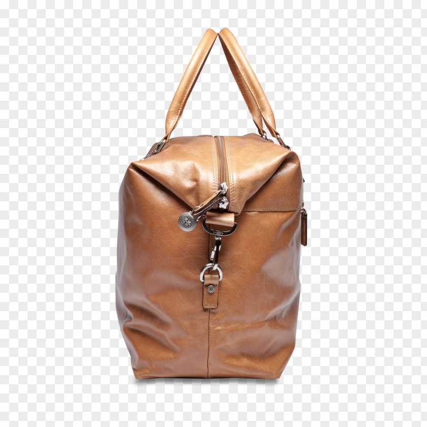 Travel Weekend Handbag Leather Cognac PNG