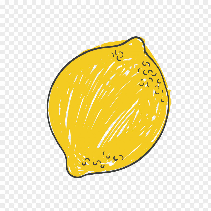Vector Painted Lemon Clip Art PNG
