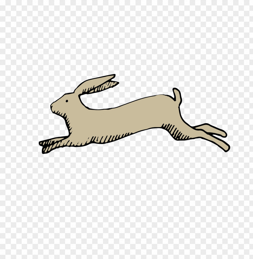 Running Rabbit Painted Vector Rabbit, Run PNG