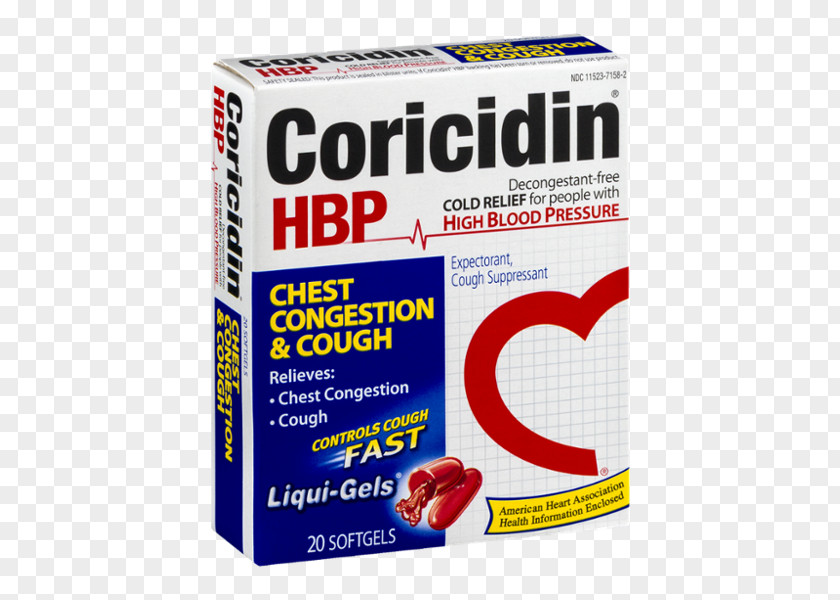 Tablet Coricidin Common Cold Cough Hypertension Influenza PNG