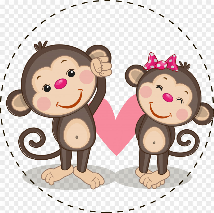 Vector Monkey Cartoon PNG