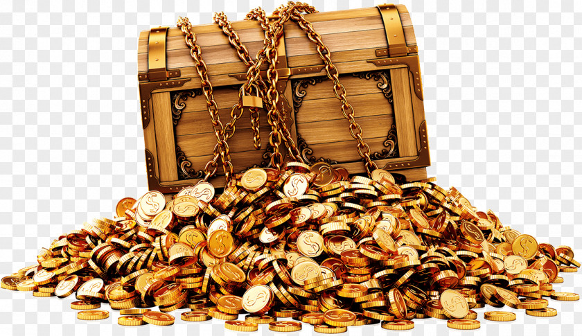 Gold Coin Buried Treasure PNG