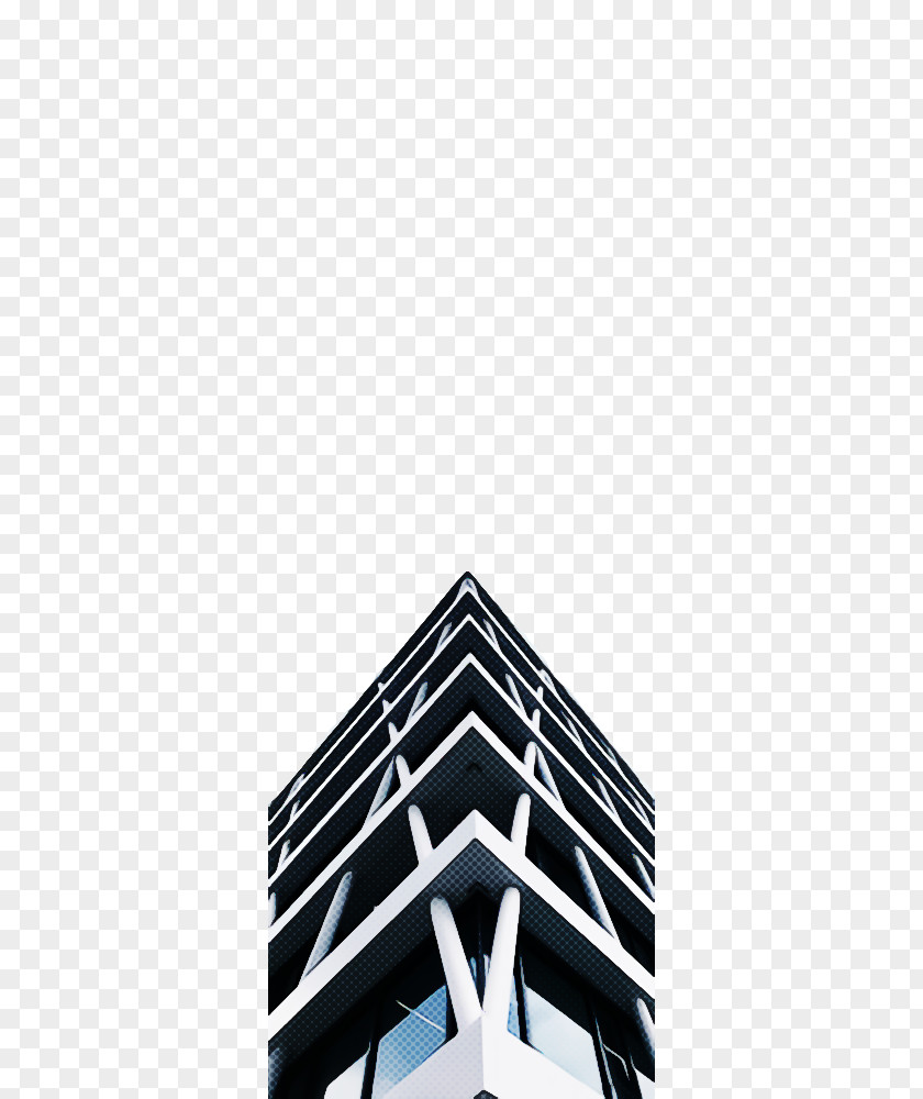 Metal Triangle Line Architecture Black-and-white Pattern Symmetry PNG