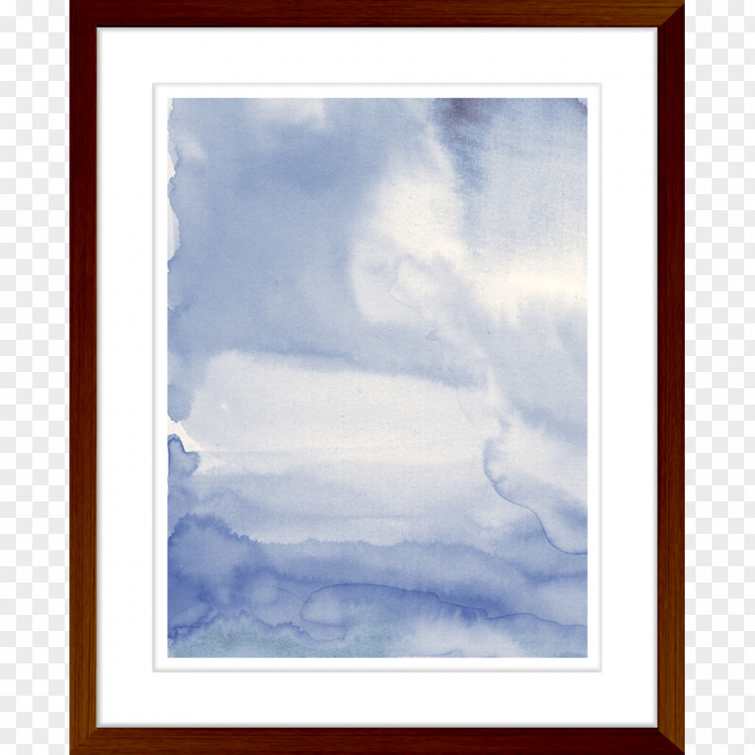 Window Picture Frames Blue Watercolor Painting PNG