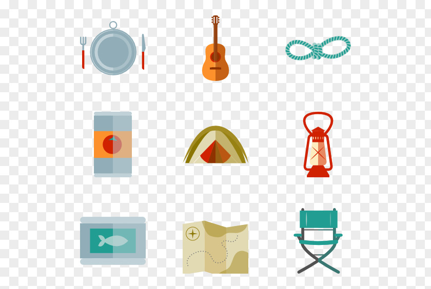 Camping Vector Flat Design Graphic PNG