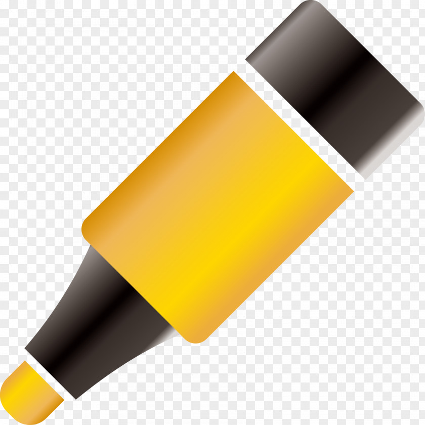 Cartoon Color Pen Yellow Colored Pencil PNG