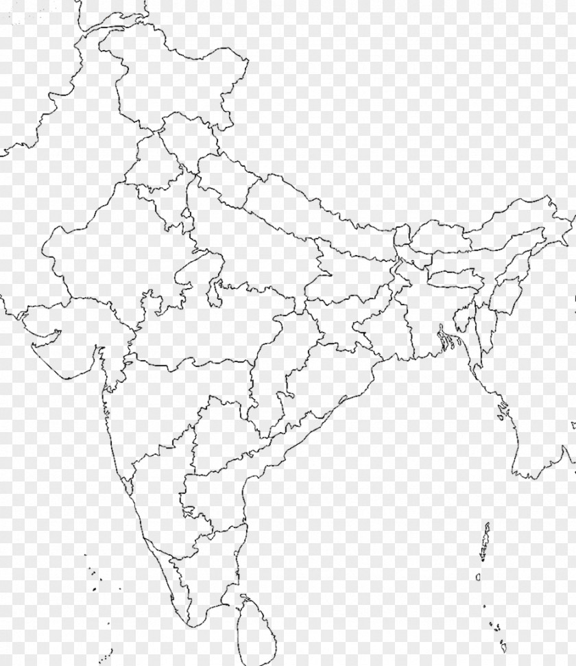 Indian Map States And Territories Of India Blank Mapa Polityczna PNG