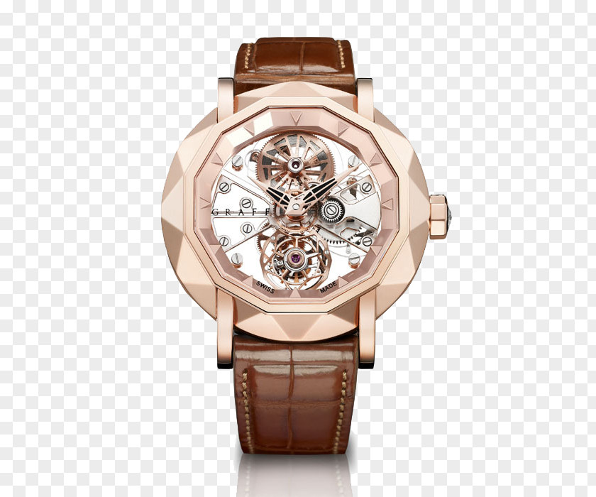 Jewelry Ladies Watches Automatic Watch Graff Diamonds Tourbillon Skeleton PNG