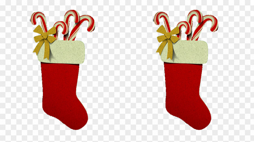 Red Christmas Socks Picture Material Stocking Sock PNG