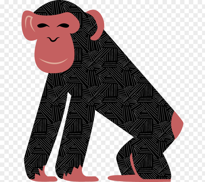 Vector Painted Cute Monkey Primate Euclidean PNG