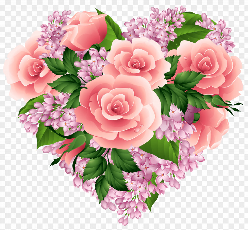 Floral Heart Clipart Image Clip Art PNG