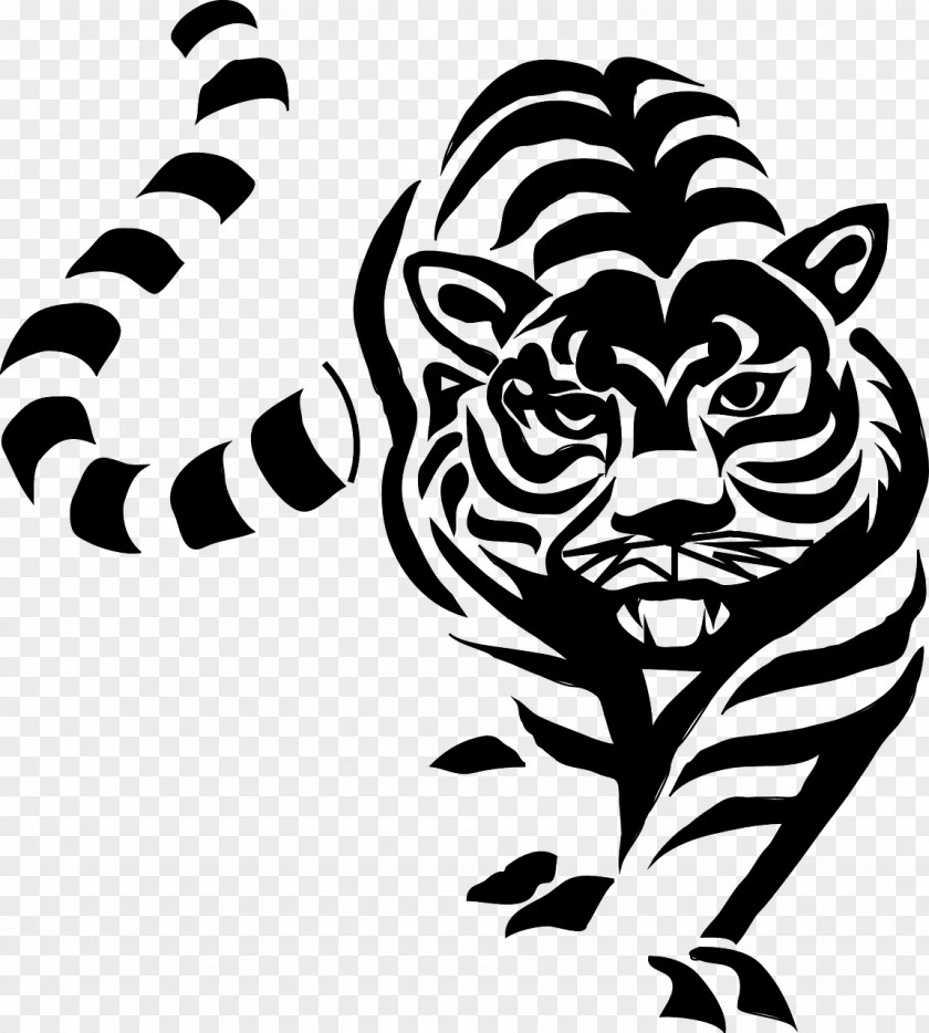 Lions Head White Tiger Chinese Zodiac Black South China Clip Art PNG