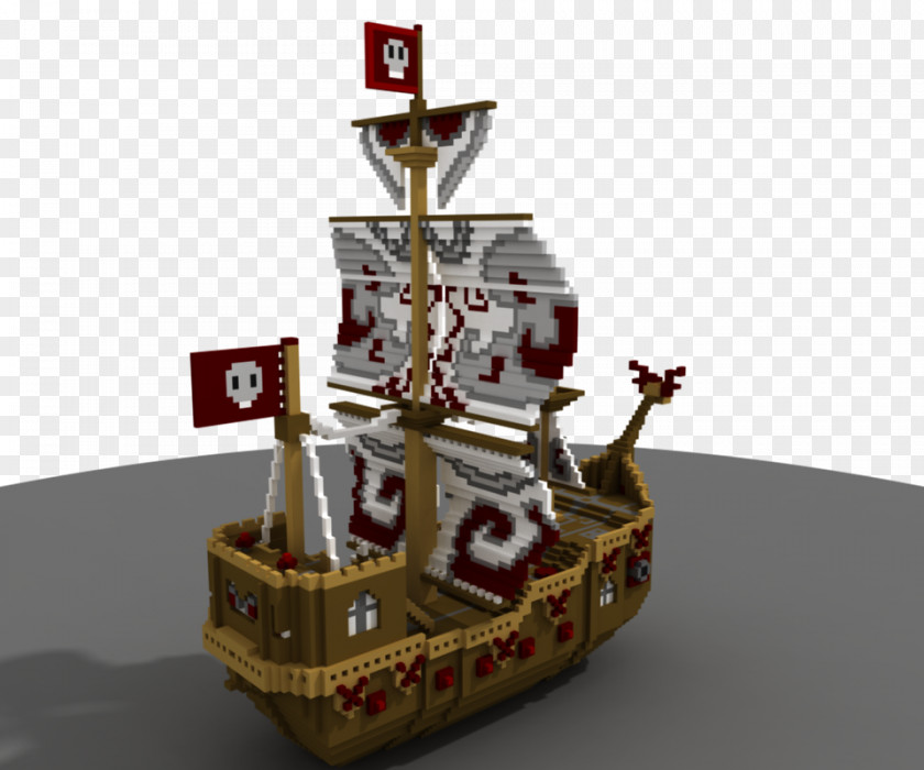 Ship Voxel Piracy Plunder Pirates Galleon PNG
