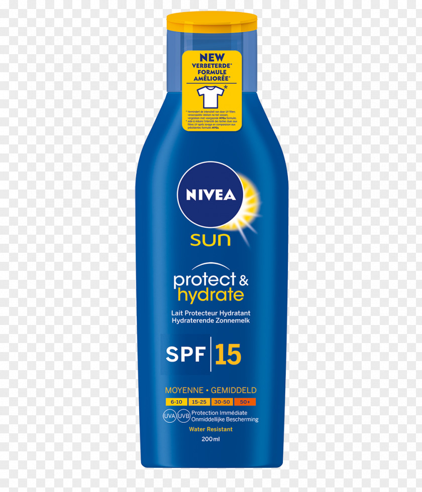 Sun Protect Sunscreen Lotion Nivea Moisturizer Tanning PNG
