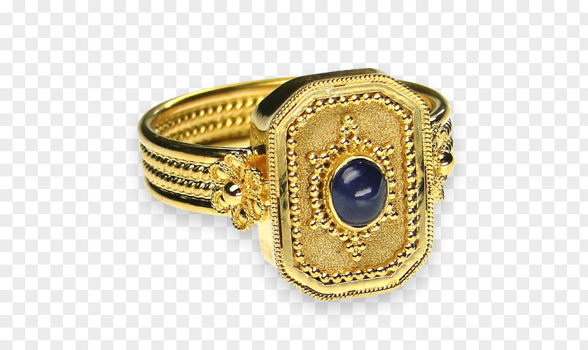 Black Gold Sapphire Flower Ring Gemstone Jewellery PNG