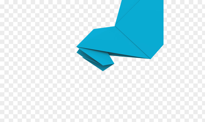 Electric Blue Craft Origami PNG