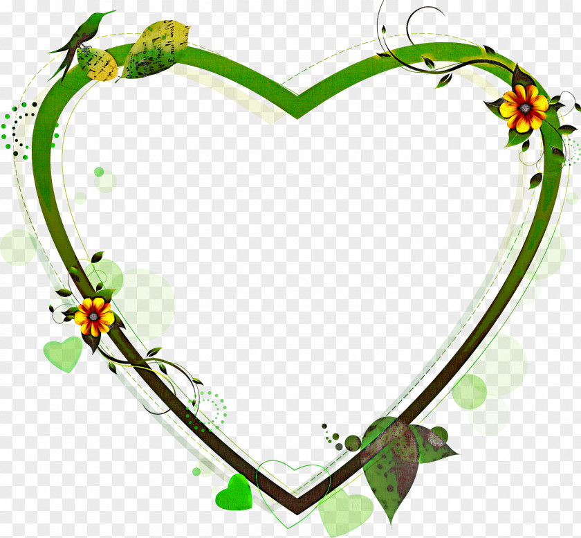 Flower Heart Frame Floral PNG