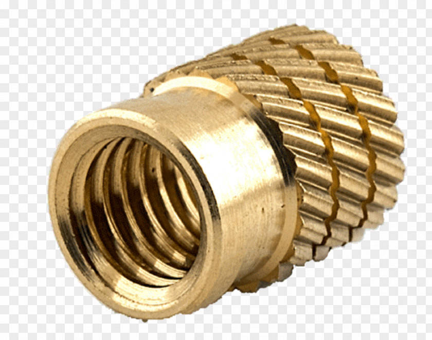 Brass Threaded Insert Nut Plastic PNG