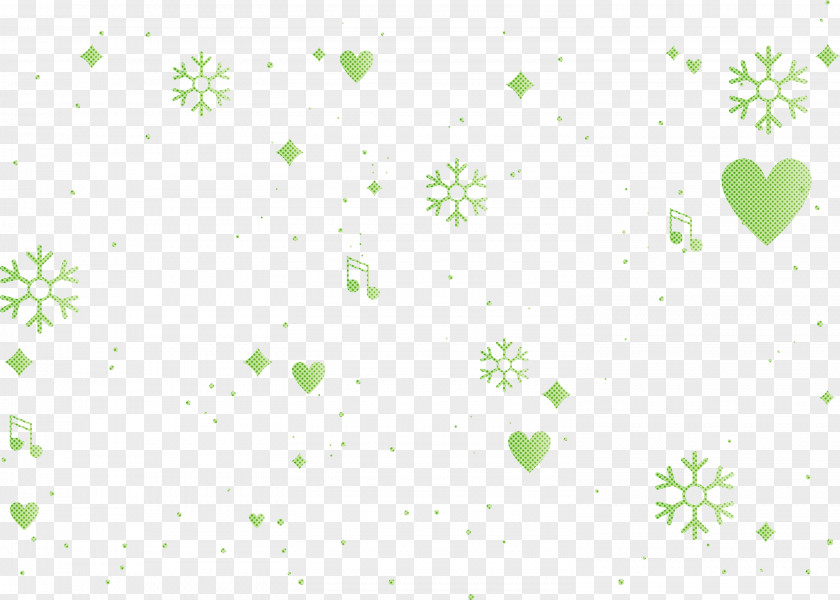 Snowflake Music Heart PNG
