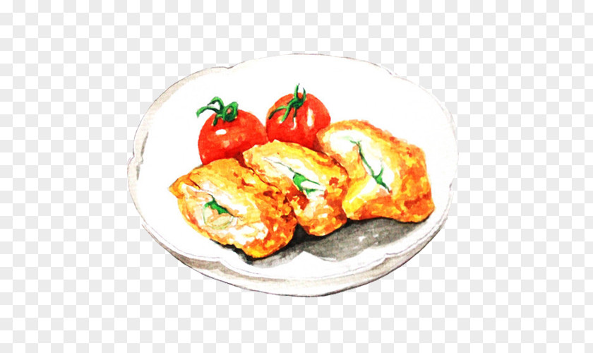 Tomato Flavor Fried Chicken Hand Painting Material Picture KFC Fingers Vegetarian Cuisine PNG