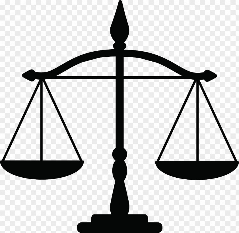 Black Flat Balance Silhouette Justice Weighing Scale Law Clip Art PNG