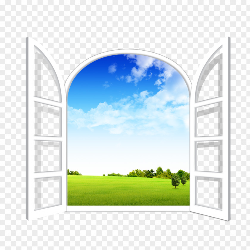 Free Window View White Pull Material Heat Pump Wall Door PNG
