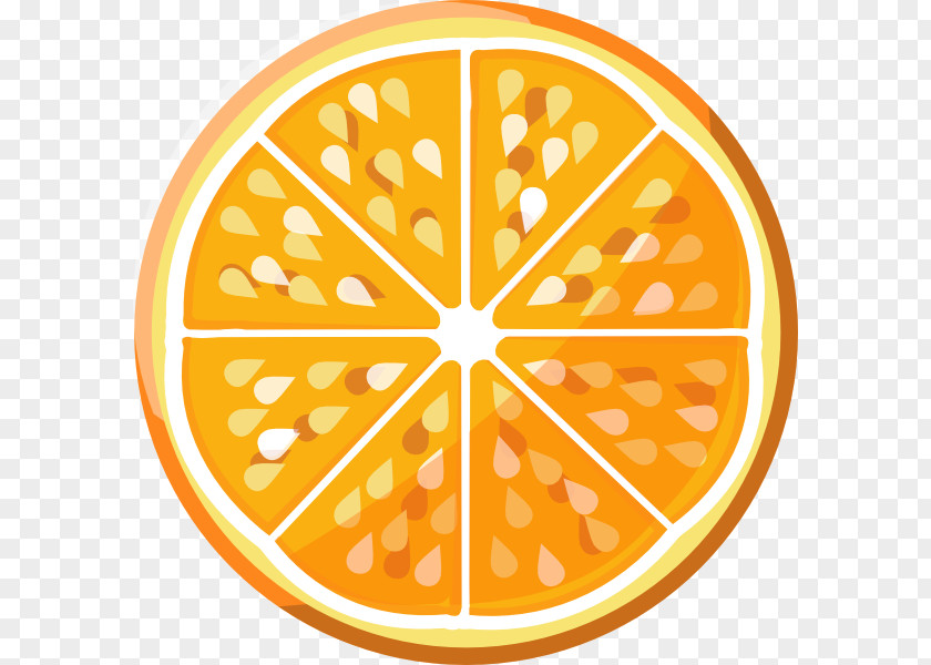 Slices Vector Orange Juice Flat Design Skeuomorph PNG