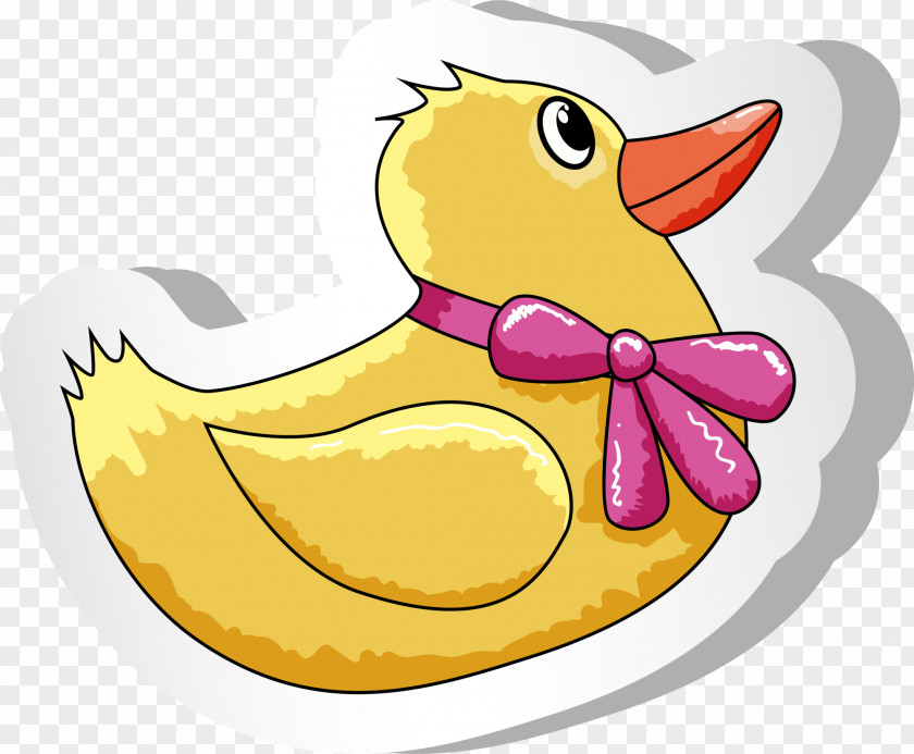 Yellow Cartoon Duckling Duck Illustration PNG
